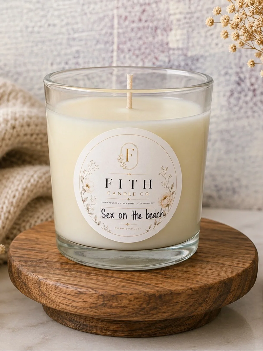 Sex on the beach 100% Organic Soy Artisan wax Candle 5 oz